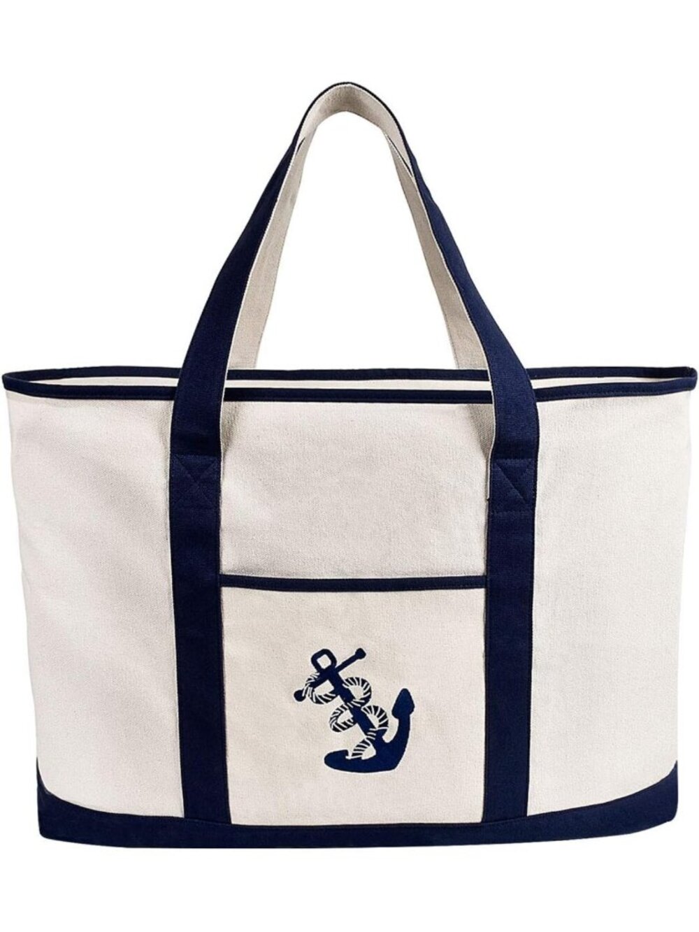Spacious Extra Large Canvas Tote Bag with Zipper for Travel & Weekend Getaways